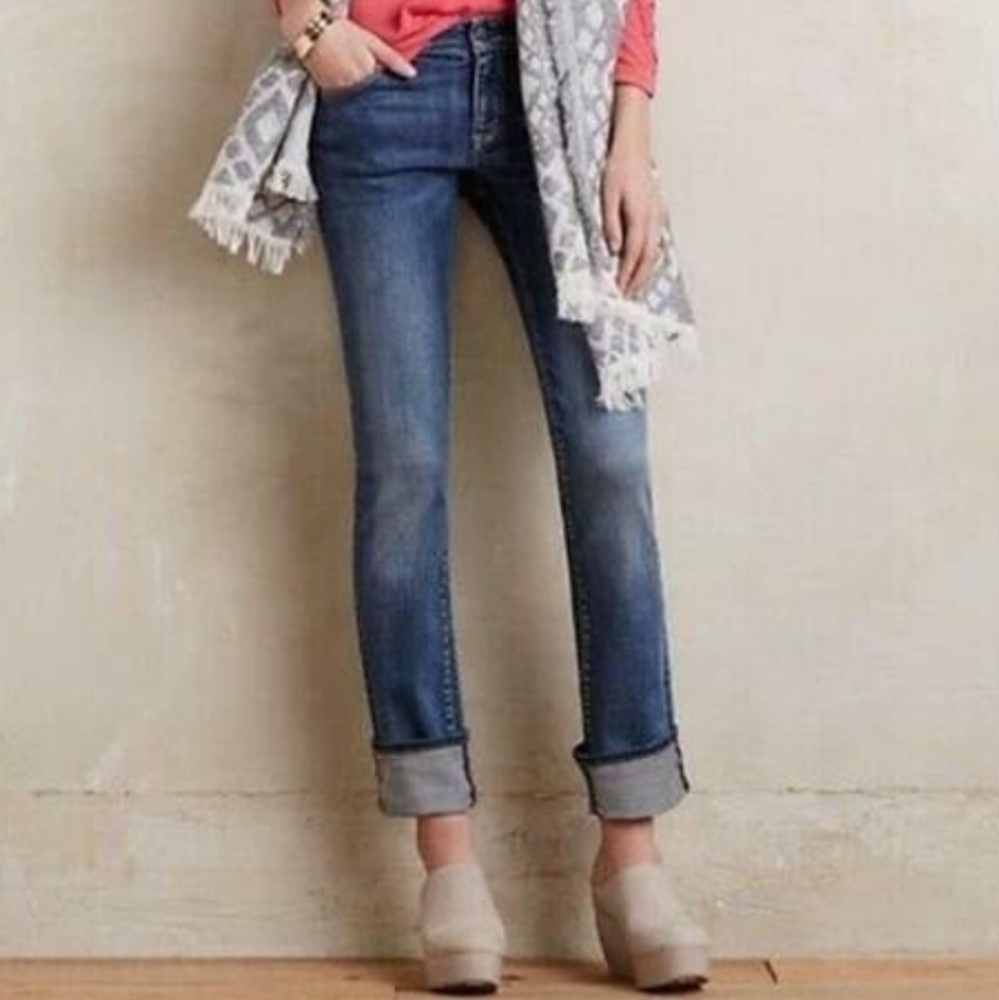 Anthropologie Pilcro Parallel Cuffed Jeans